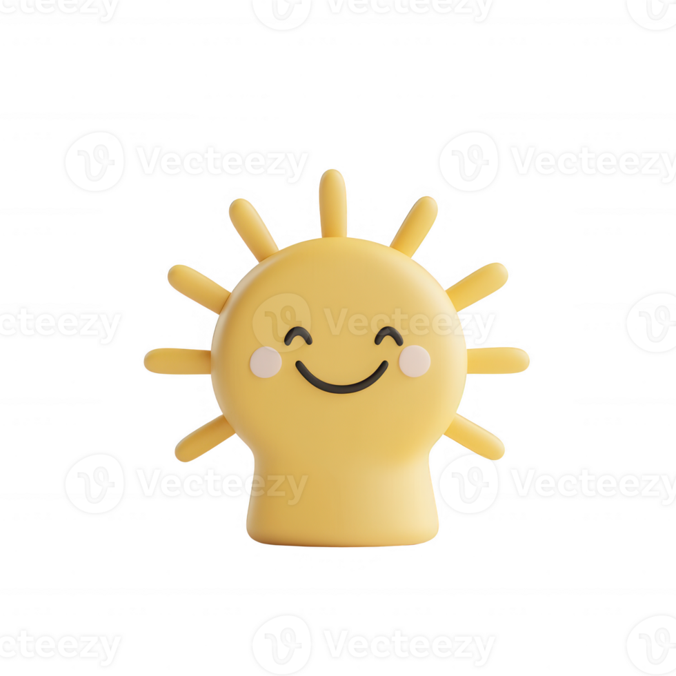 A cheerful sun-shaped decorative item, perfect for brightening any space. png