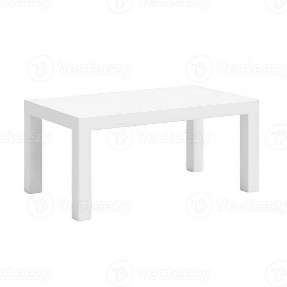 A modern white table designed for elegant and minimalist interiors. png