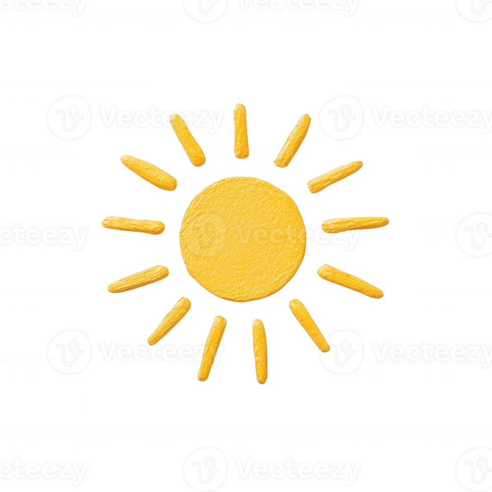 Bright sun illustration representing joy, warmth, and a beautiful day. png