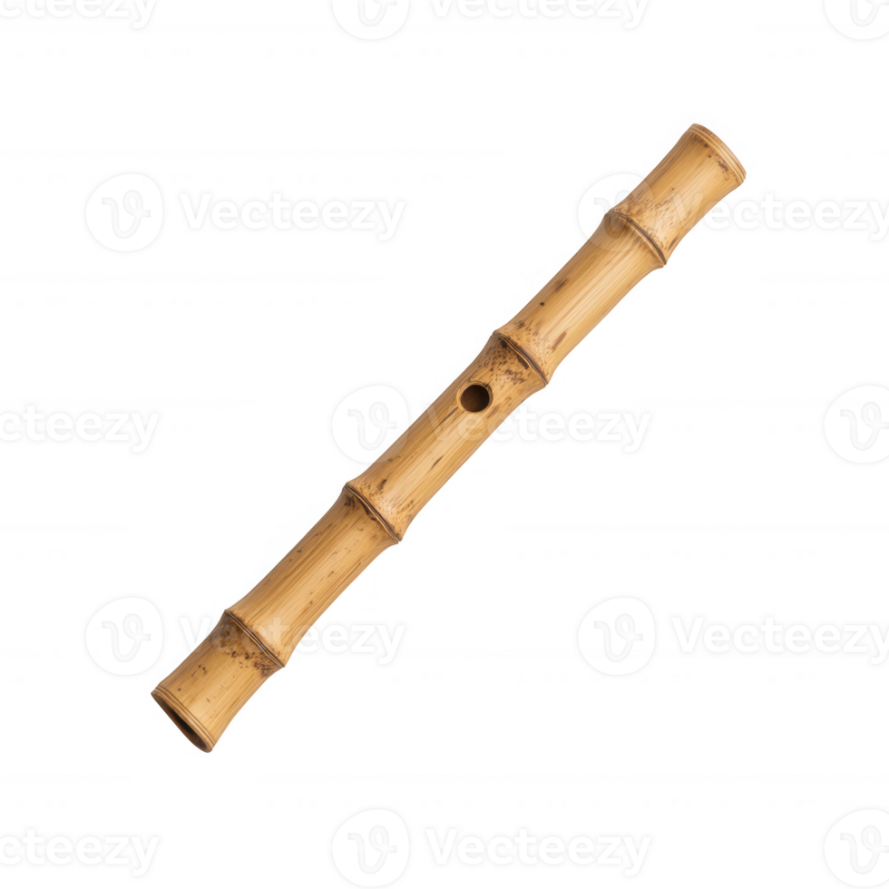 A traditional bamboo flute, showcasing craftsmanship and natural beauty. png