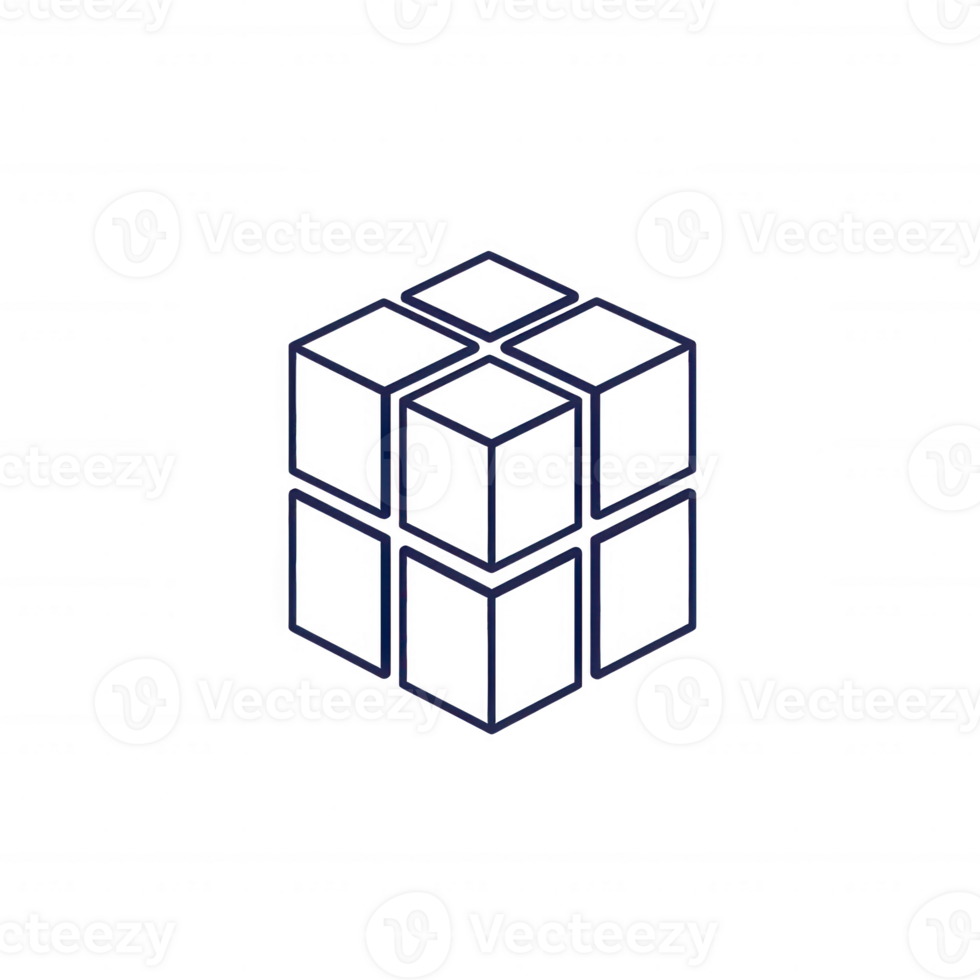 A unique cube design symbolizing creativity and problem-solving. png