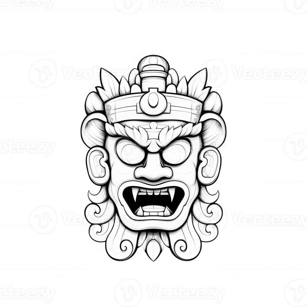 Intricate mask representing cultural heritage and artistic expression. png