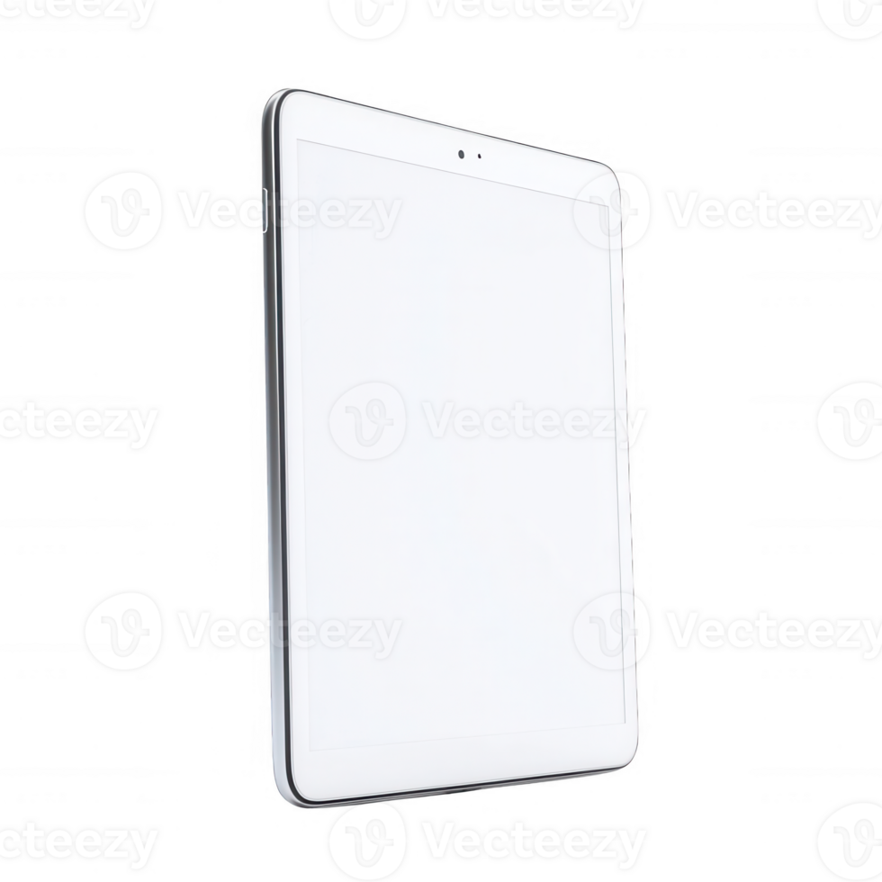 Modern tablet device with a blank screen, ideal for digital content creation. png
