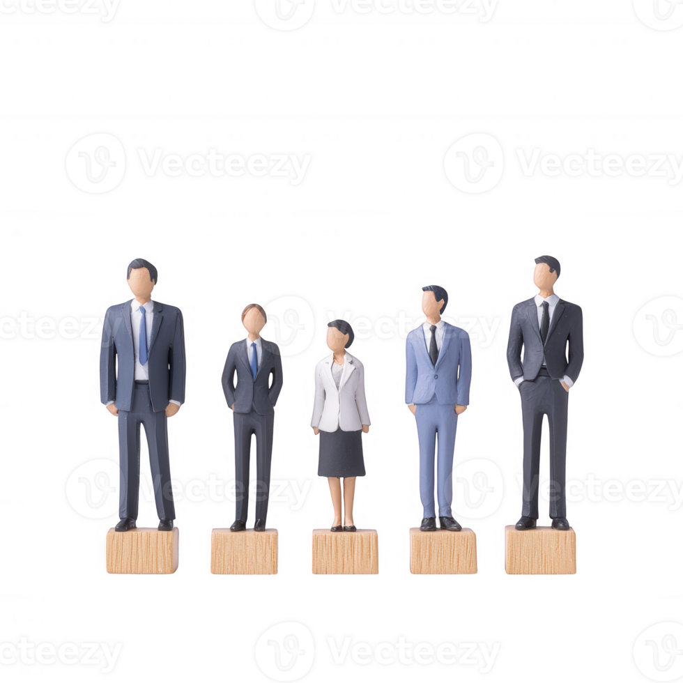 Diverse business figures representing teamwork and professional growth. png