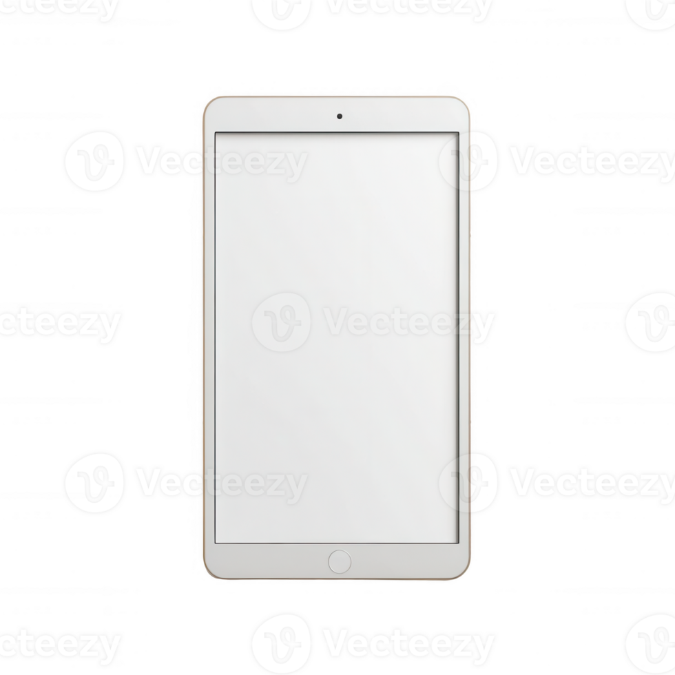 Modern tablet device with a sleek design and empty screen ready for content. png