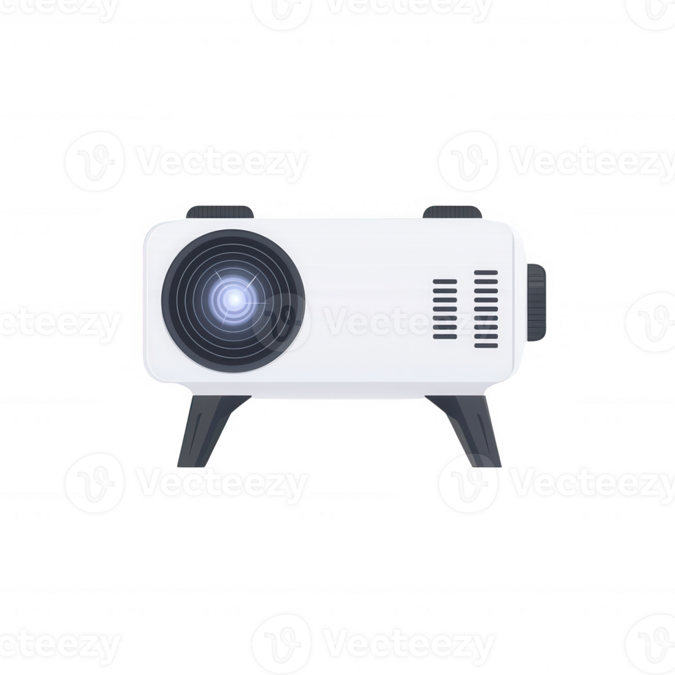 A modern projector with sleek design, ideal for presentations or movie nights. png