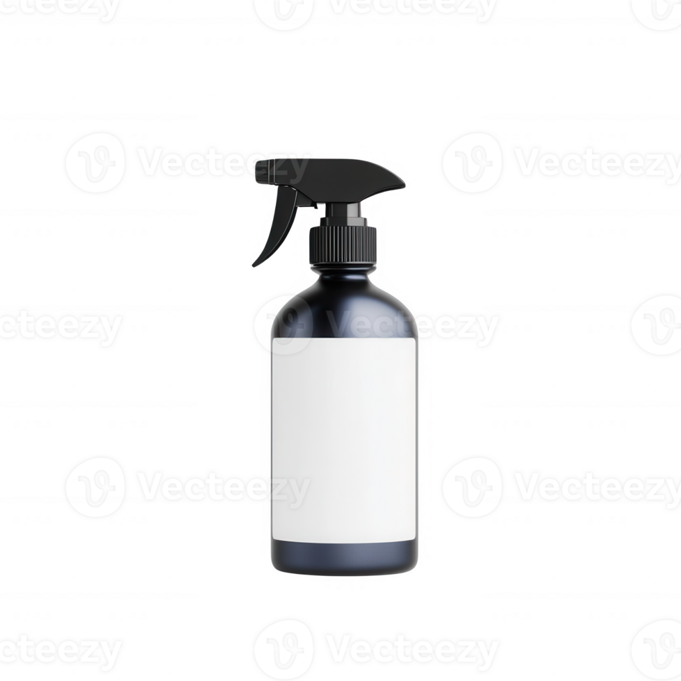 Sleek spray bottle with a blank label ready for customization and filling. png