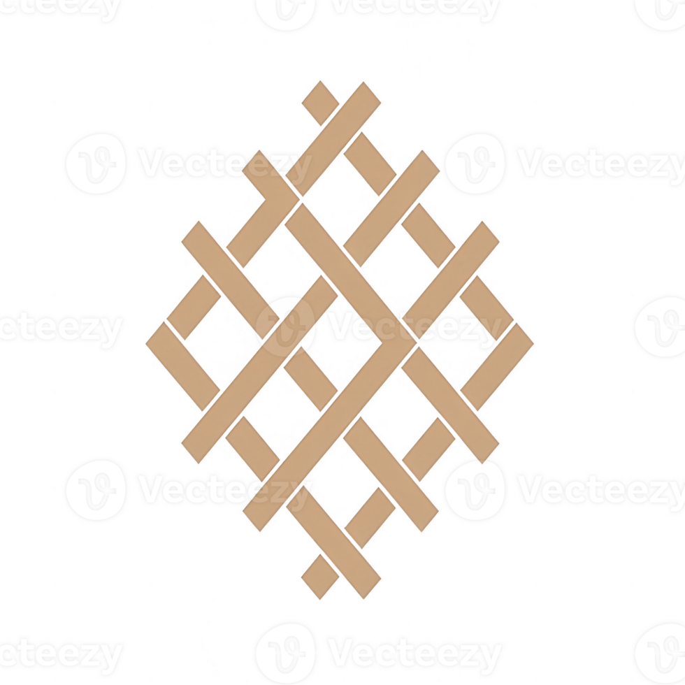 Intricate geometric pattern in beige, ideal for backgrounds and design projects. png