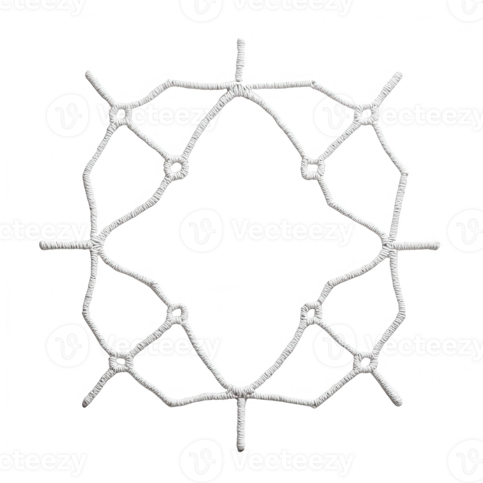 Intricate geometric design showcasing a unique abstract shape and structure. png