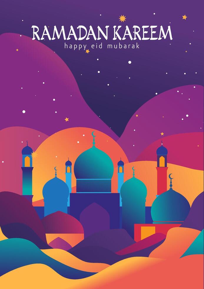 Ramadan Greeting Card Design vector