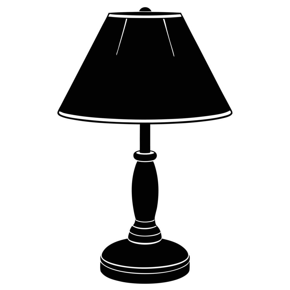 table lamp isolated on white background vector