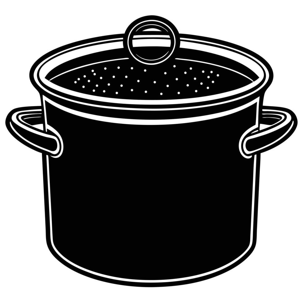 cooking pot illustration vector