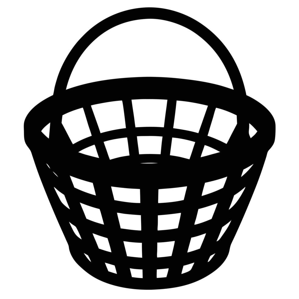 empty basket isolated on white vector