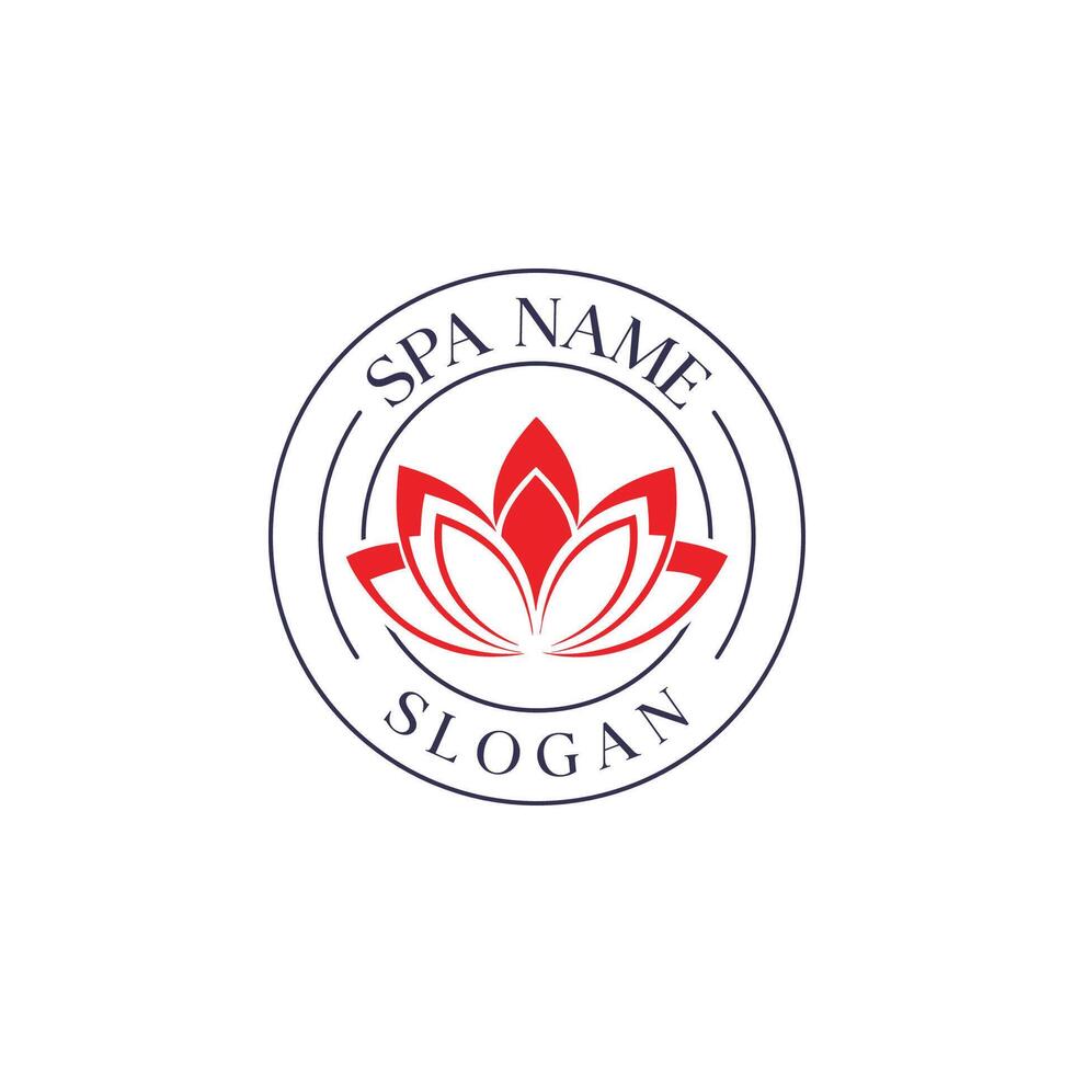 Minimalistic Wellness and Spa Logo Template vector