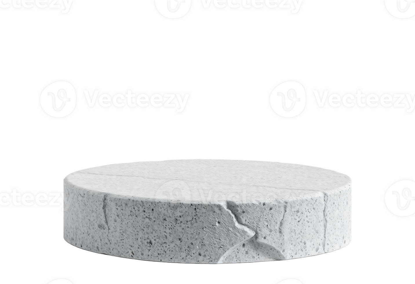 Natural stone or rock podium for product display presentation, cut out, , isolated on transparent background png