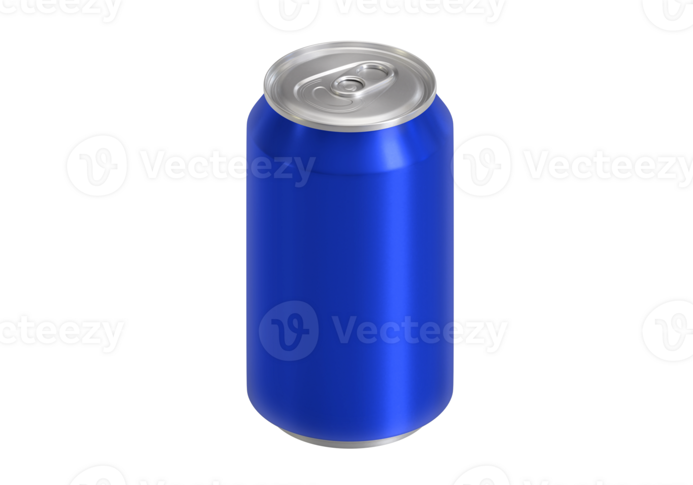 Blue soda aluminum can, transparent background png
