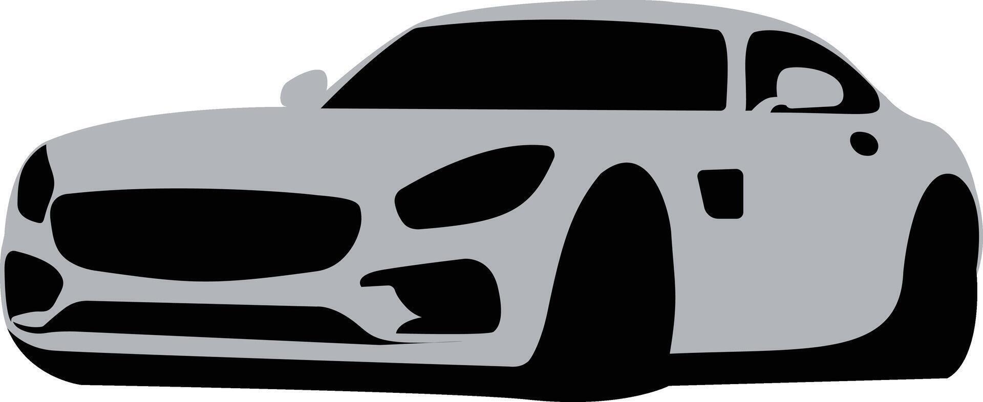 Car silhouette illustration isolated on a white background vector