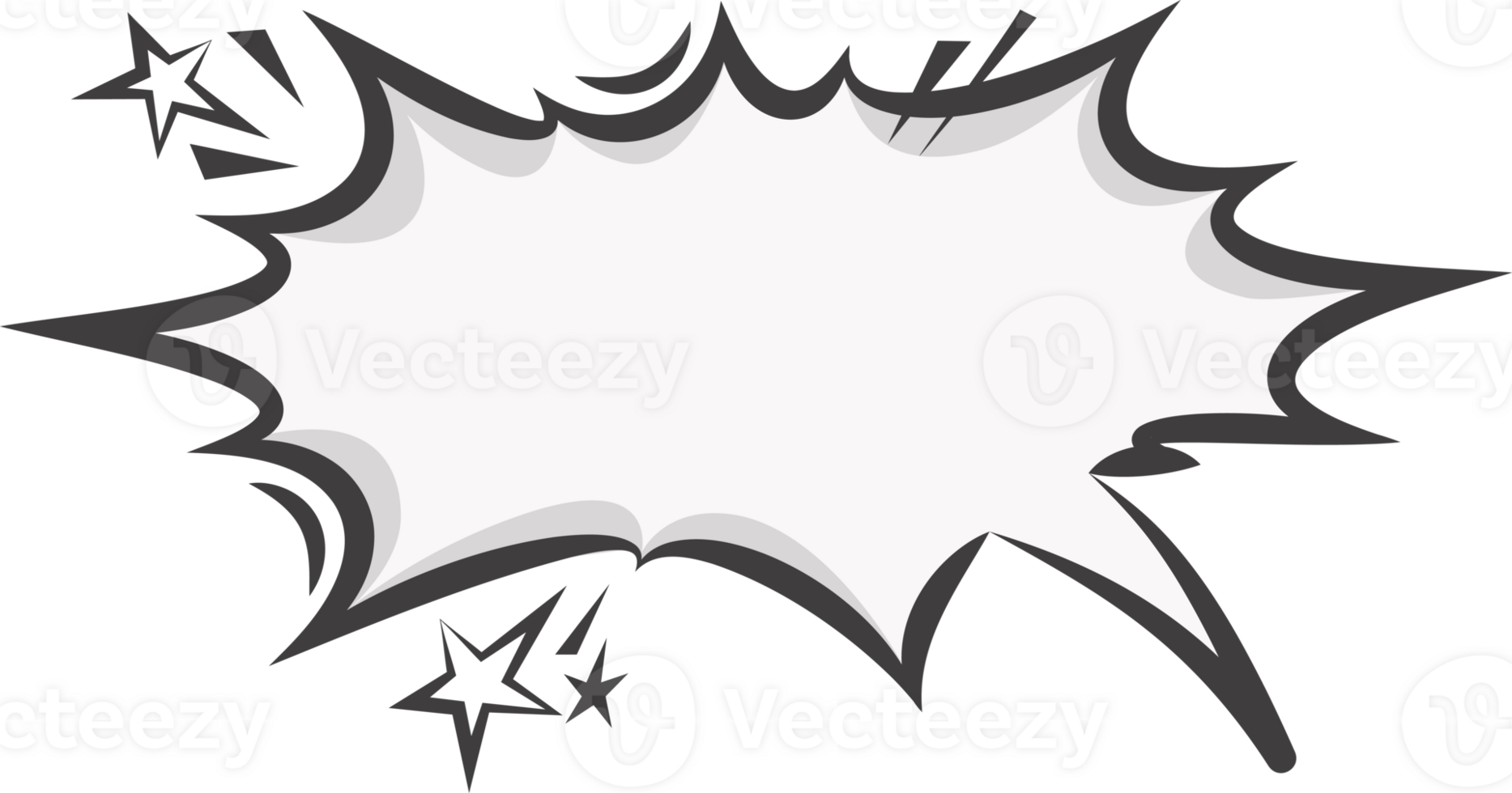 Manga speech bubble. Comic text frame with pop art halftone dotted effect. Balloon chat shape for dialog. Cloud for shock shout and scream action messages. png