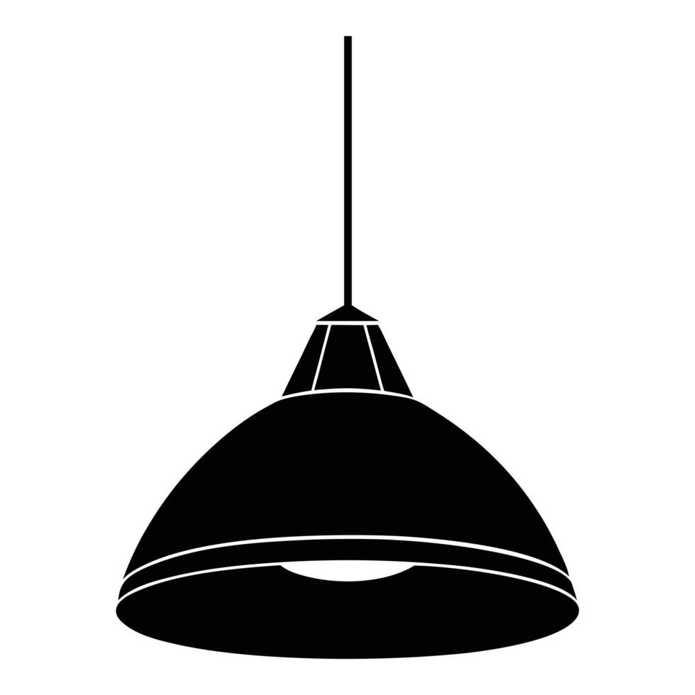 a black and white illustration of a hanging lamp vector
