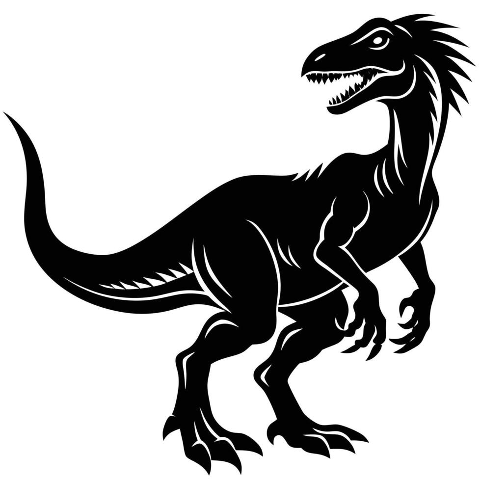 Dinosaur Shadow Art vector