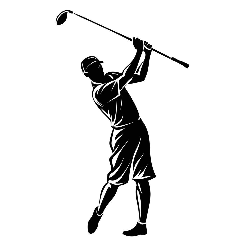 Golf Swing Silhouettes vector