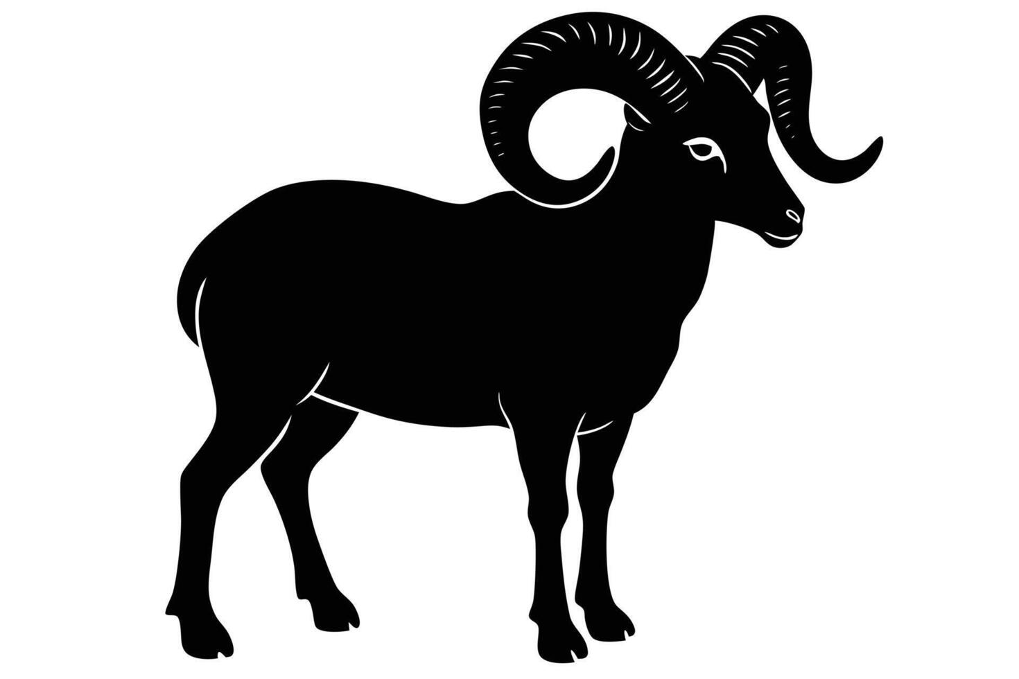 Bighorn Silhouette Art vector