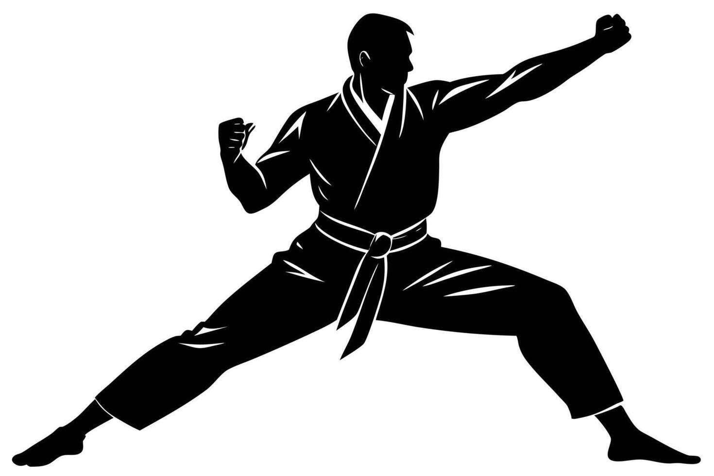 Bold Karate Outline vector