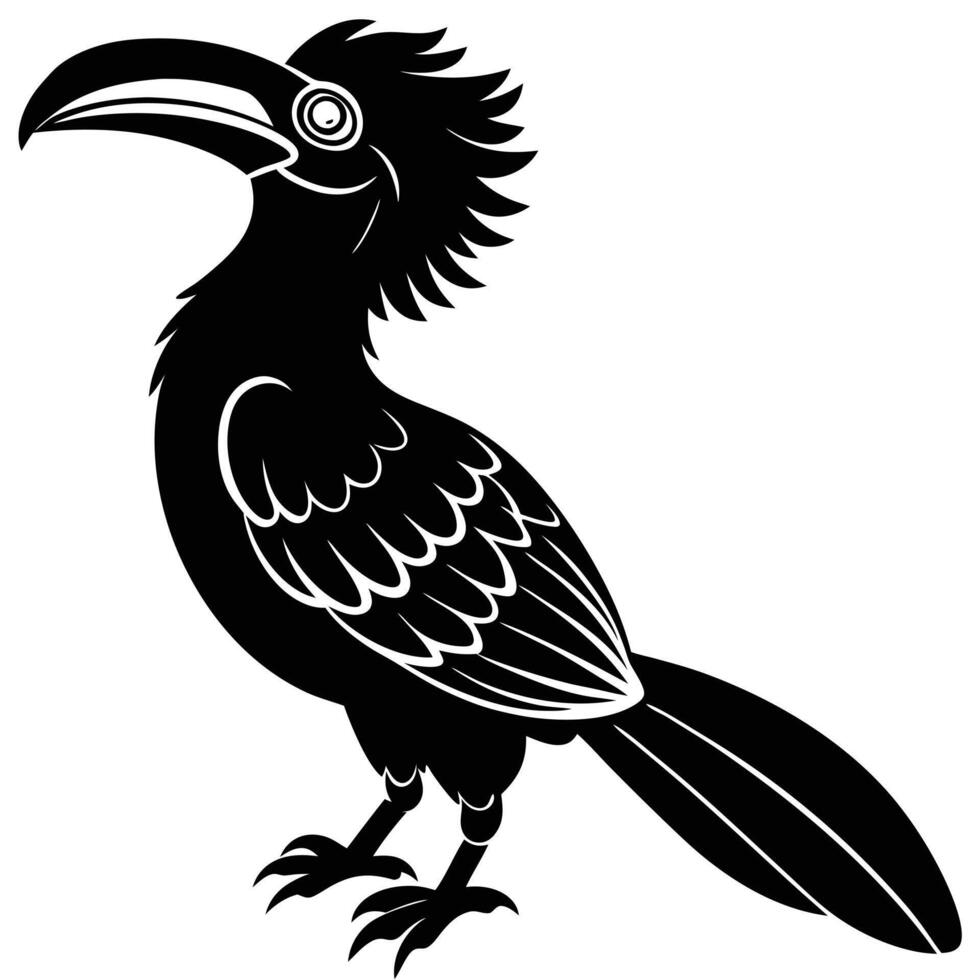 Hornbill Silhouette Ideas vector