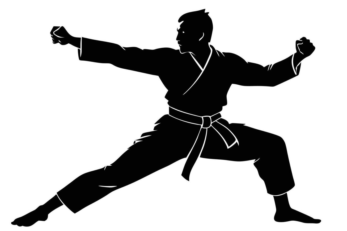 Karate Silhouette Inspiration vector
