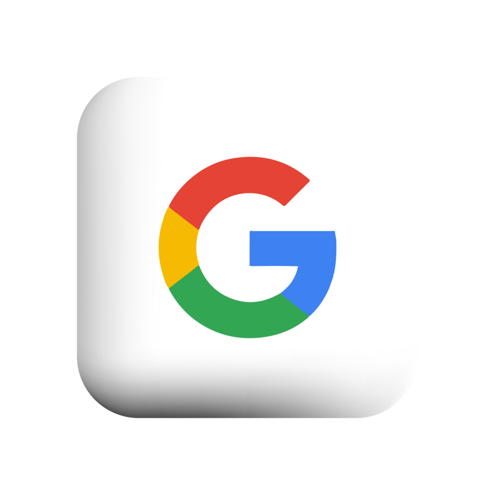 Google logo on white shape png