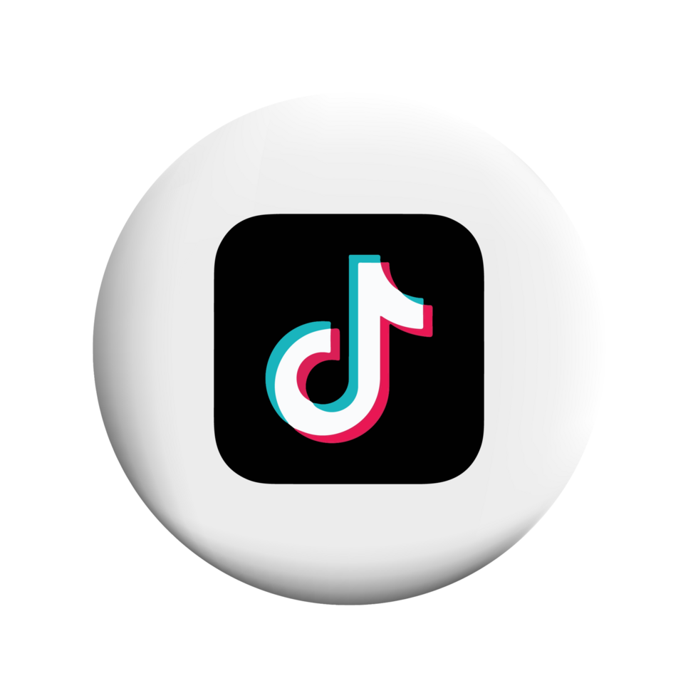 Tiktok logo on white circle png