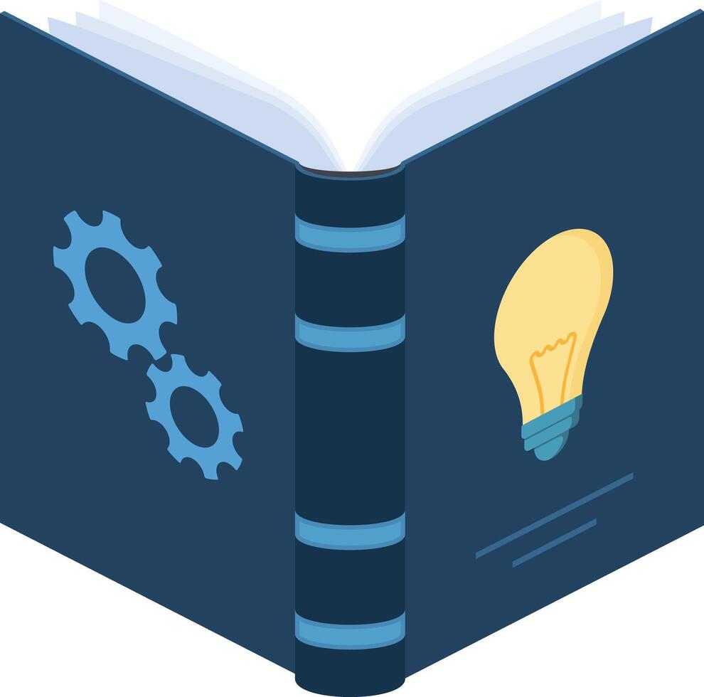A book about problem-solving, invention, and creative thinking vector