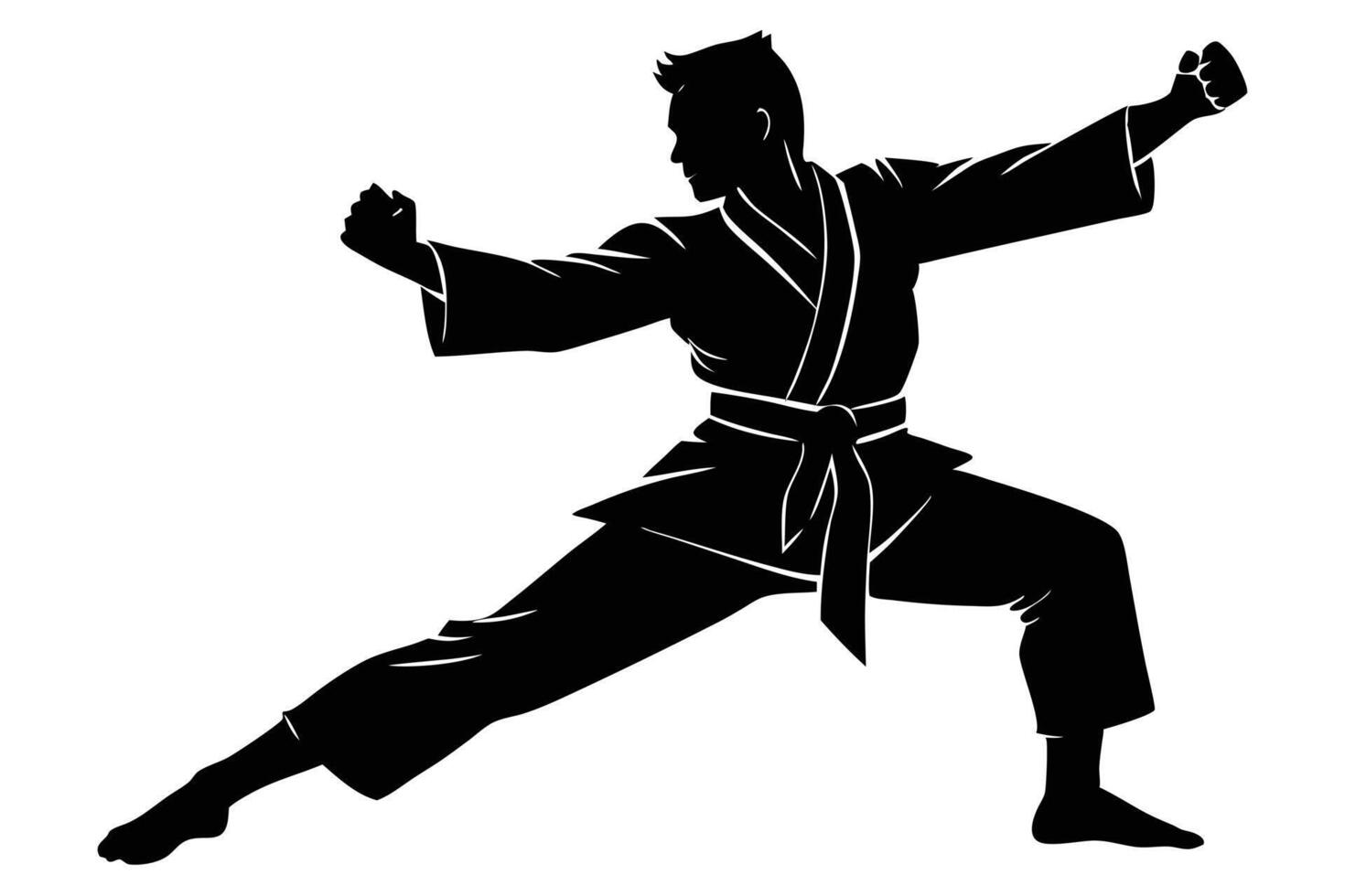 Martial Arts Silhouette vector