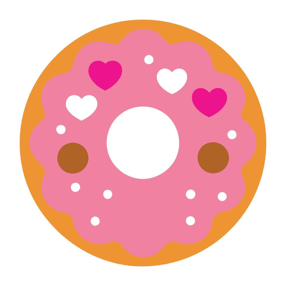 Mouthwatering Doughnut with Sprinkles Drawing vector