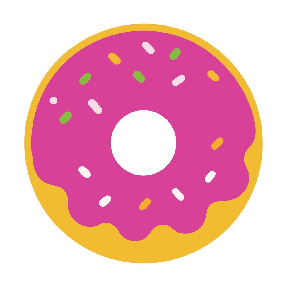 Artistic Celebration of a Sprinkle-Topped Doughnut vector