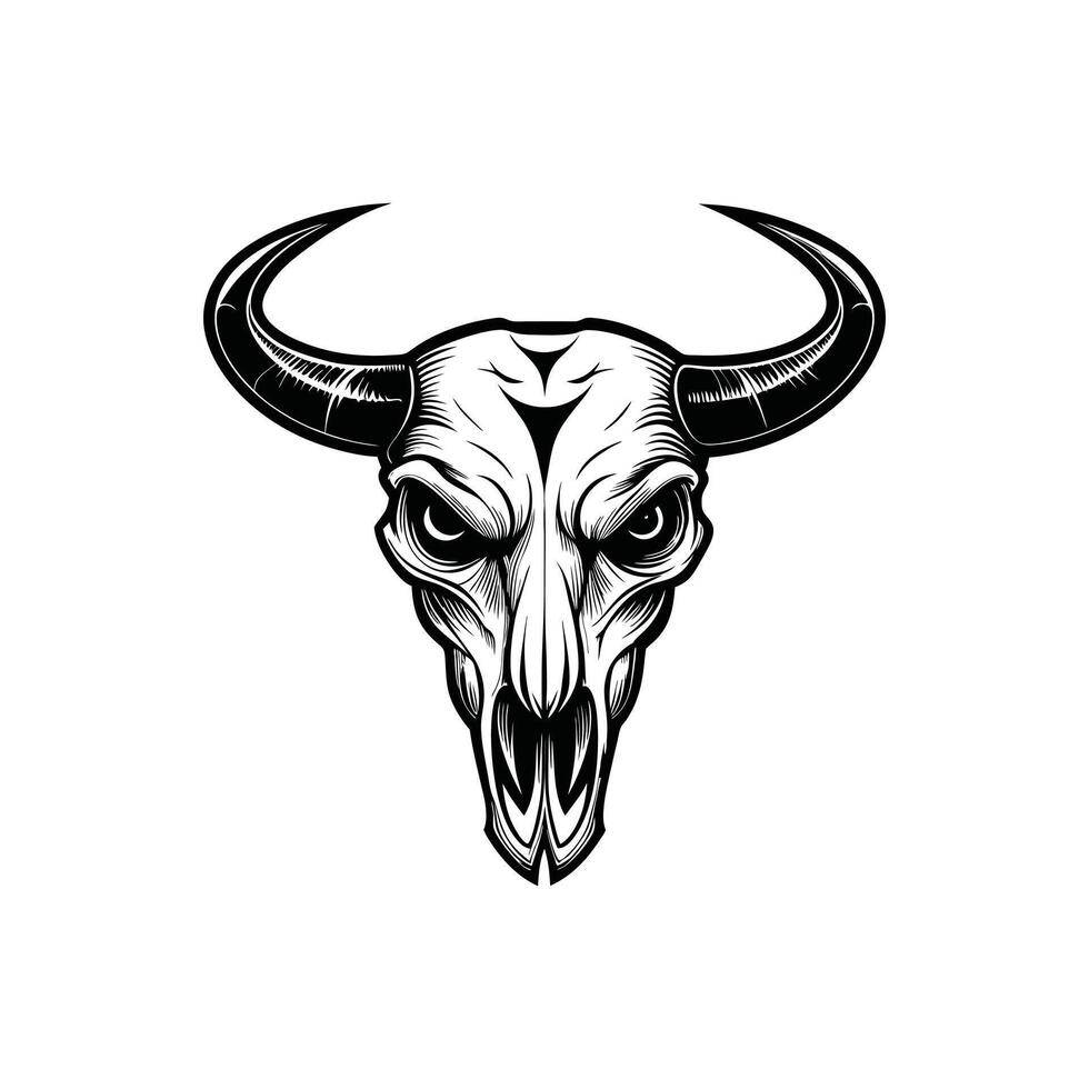 Majestic Bull Head Skull Graphic for Wild Theme vector