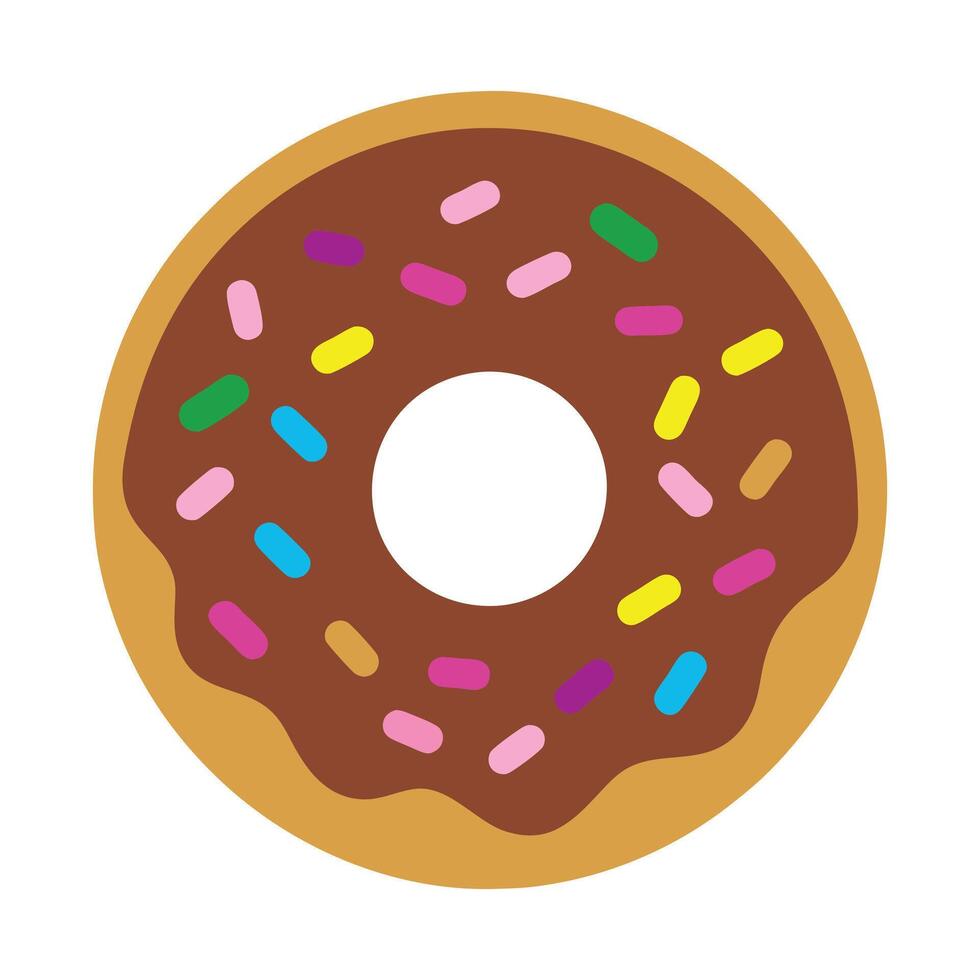 Tempting Doughnut with Sprinkles Graphic Design vector