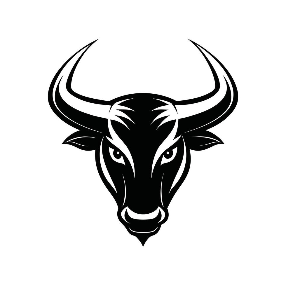 Textured Bull Head Design for Rustic Interiors vector