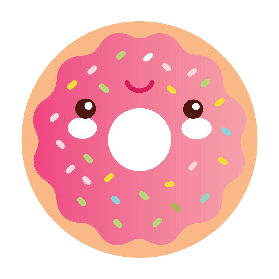 Playful Doughnut with Sprinkles Creative Artwork vector