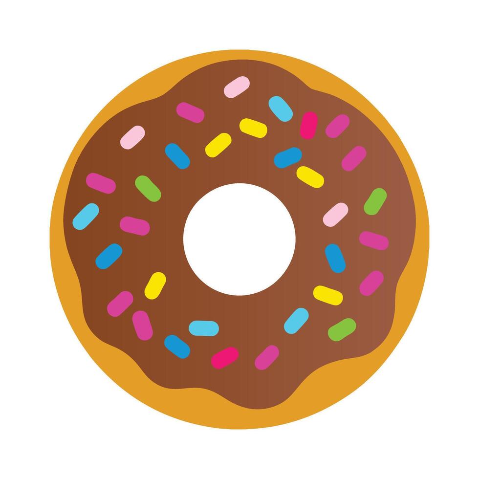 Yummy Doughnut with Sprinkles Art vector