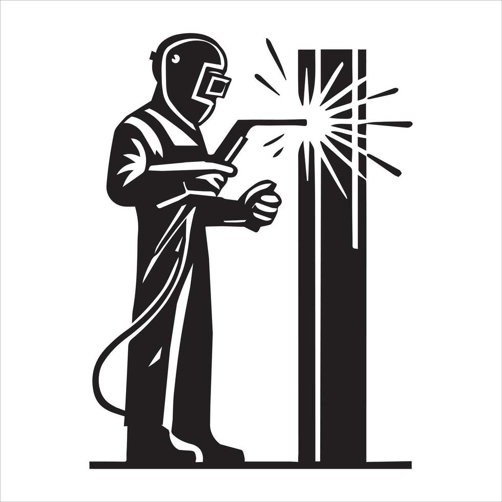 Welding Design with Steel and Metal Focus vector