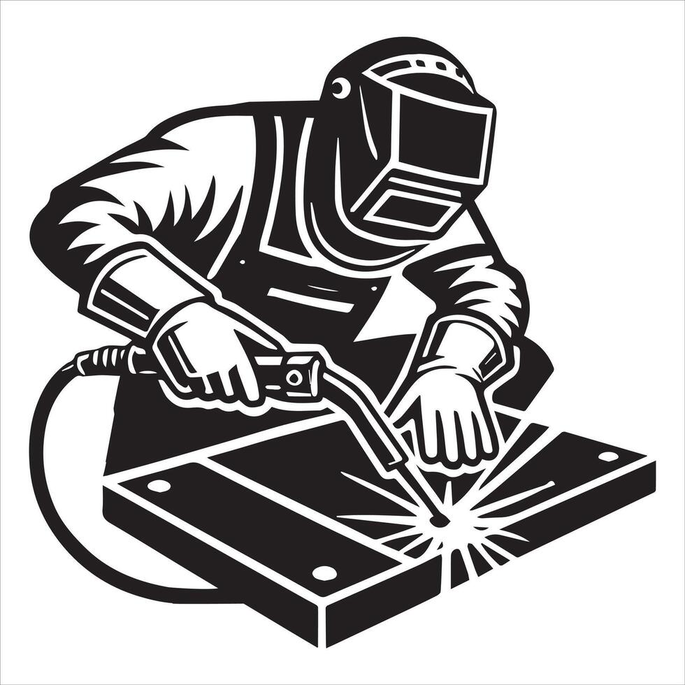 Welder Steel Metal Welding Design Artwork vector