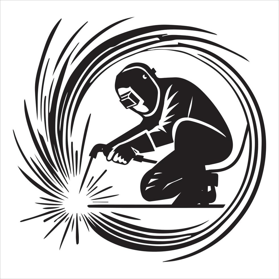 Welding Welder Steel Metal Art Design vector