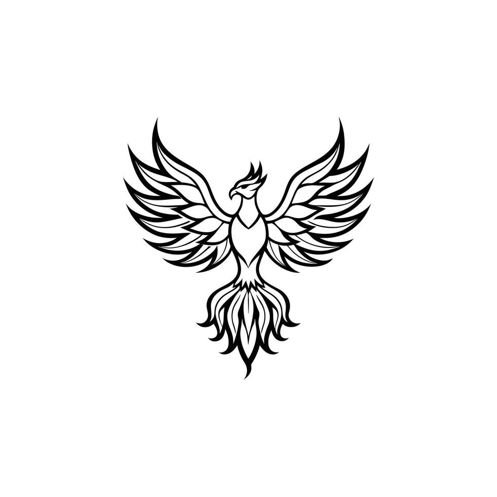 Artistic Phoenix Illustration Inspired by Mythical Stories vector