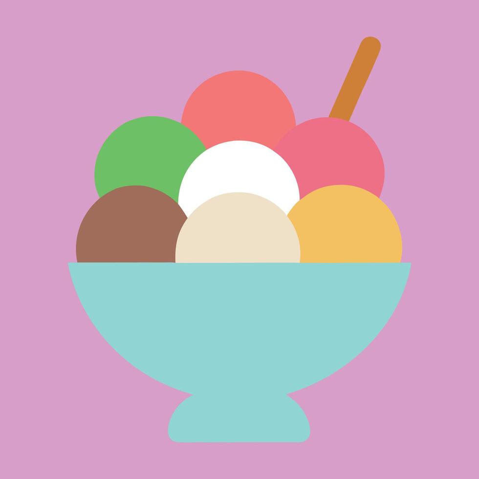 Bright and Bold Ice Cream Illustration vector