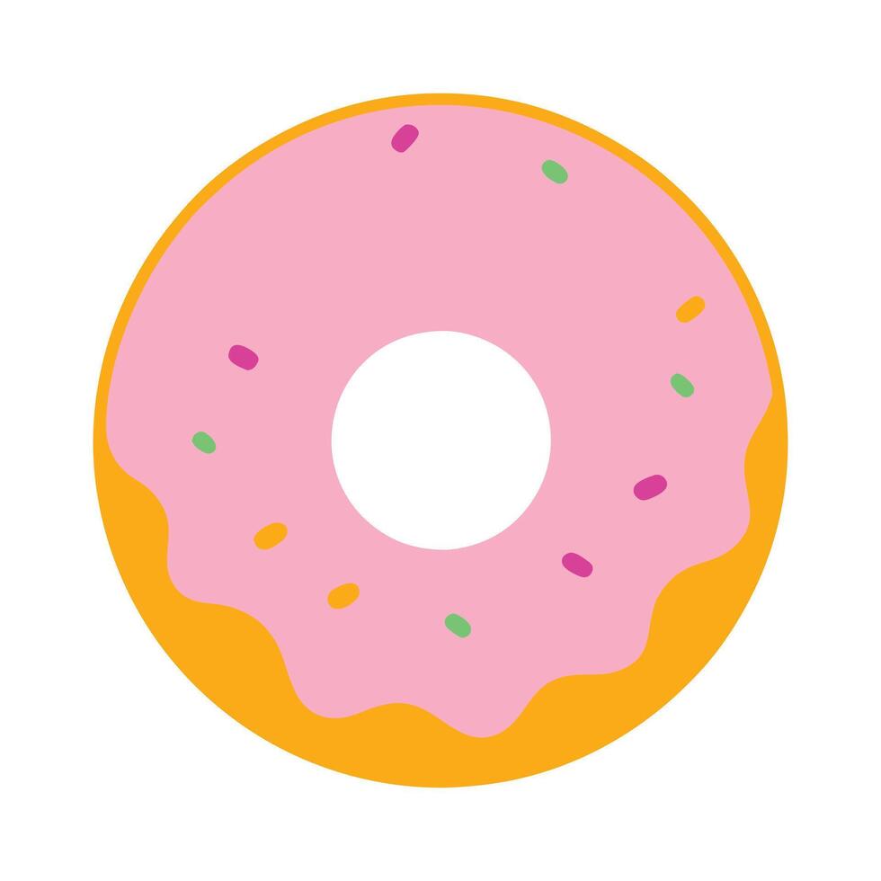 Tasty Doughnut with Colorful Sprinkles Artwork vector