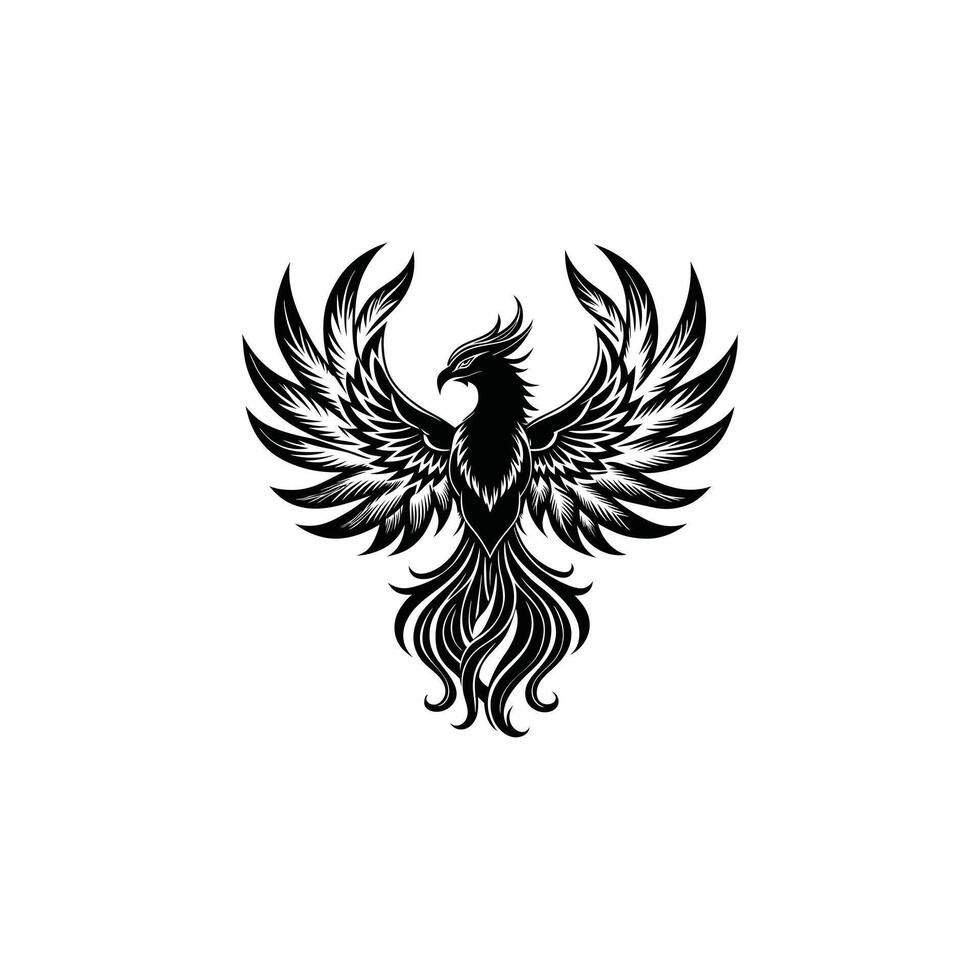 Legendary Phoenix Bird Artwork for Creative Design Projects vector