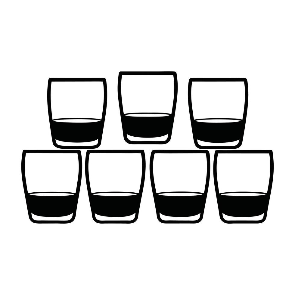 Splash of Whiskey in a Stylish Whiskey Glass Design vector