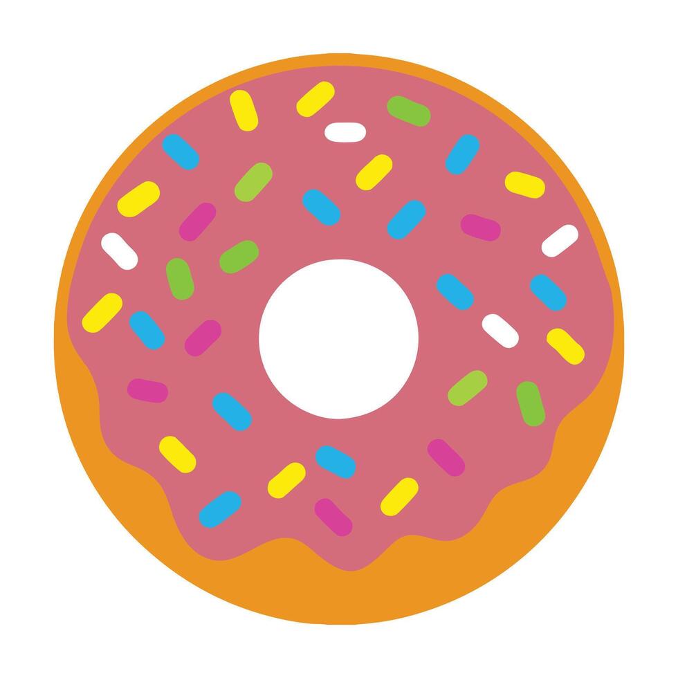 Scrumptious Doughnut with Sprinkles Design vector