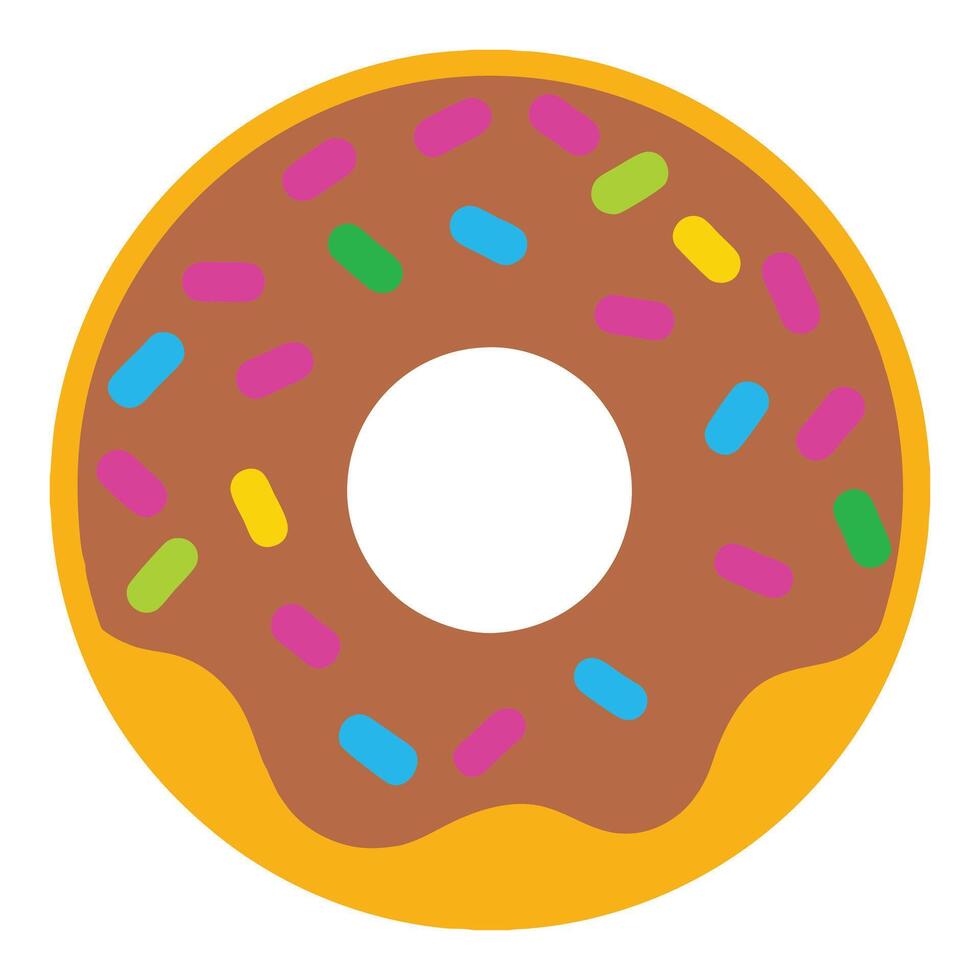 Colorful Doughnut with Sprinkles Digital Artwork vector